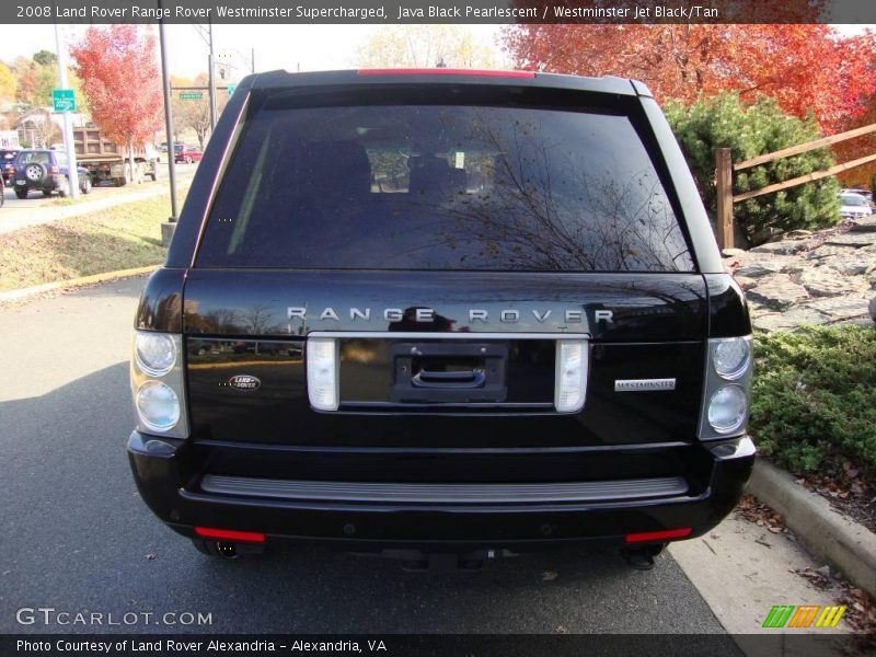 Java Black Pearlescent / Westminster Jet Black/Tan 2008 Land Rover Range Rover Westminster Supercharged