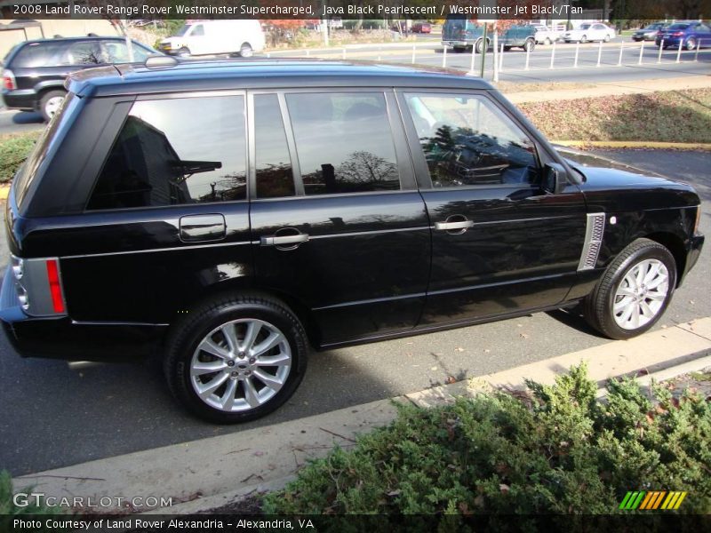 Java Black Pearlescent / Westminster Jet Black/Tan 2008 Land Rover Range Rover Westminster Supercharged