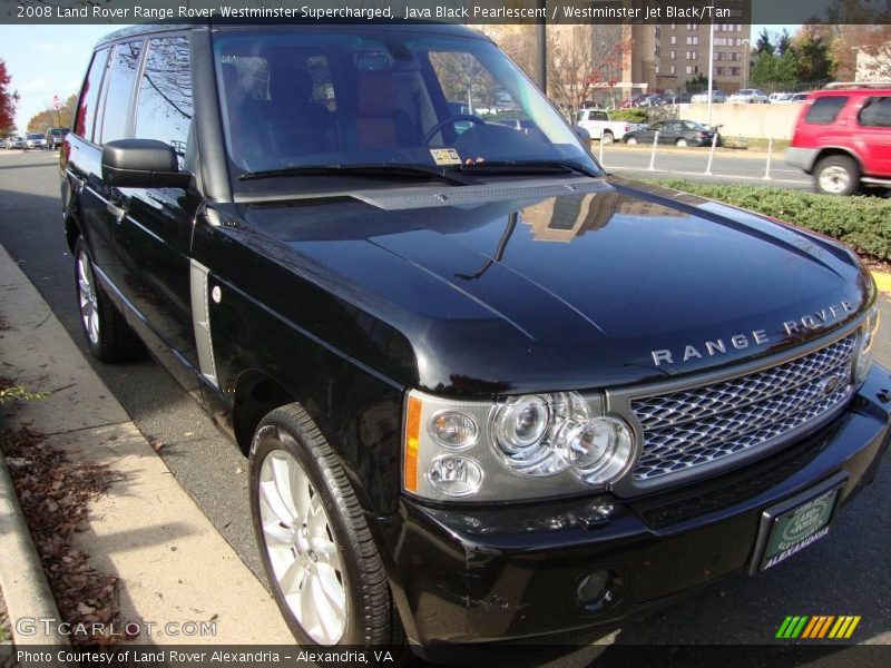 Java Black Pearlescent / Westminster Jet Black/Tan 2008 Land Rover Range Rover Westminster Supercharged