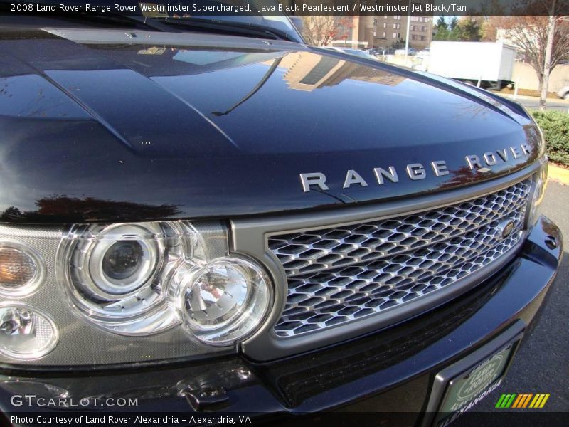 Java Black Pearlescent / Westminster Jet Black/Tan 2008 Land Rover Range Rover Westminster Supercharged