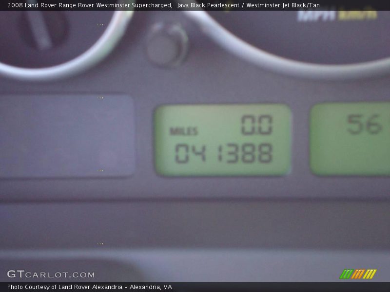 Java Black Pearlescent / Westminster Jet Black/Tan 2008 Land Rover Range Rover Westminster Supercharged