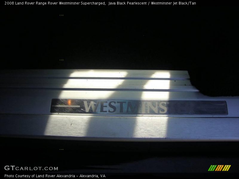 Java Black Pearlescent / Westminster Jet Black/Tan 2008 Land Rover Range Rover Westminster Supercharged