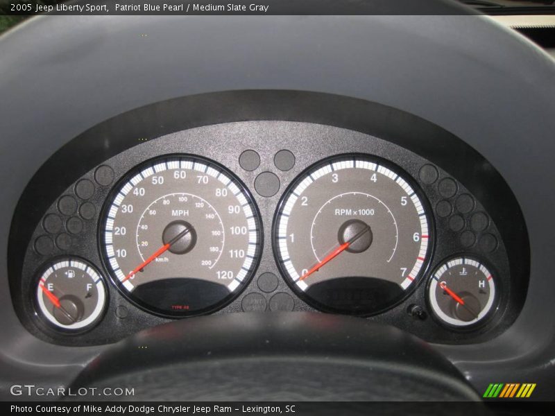 Patriot Blue Pearl / Medium Slate Gray 2005 Jeep Liberty Sport