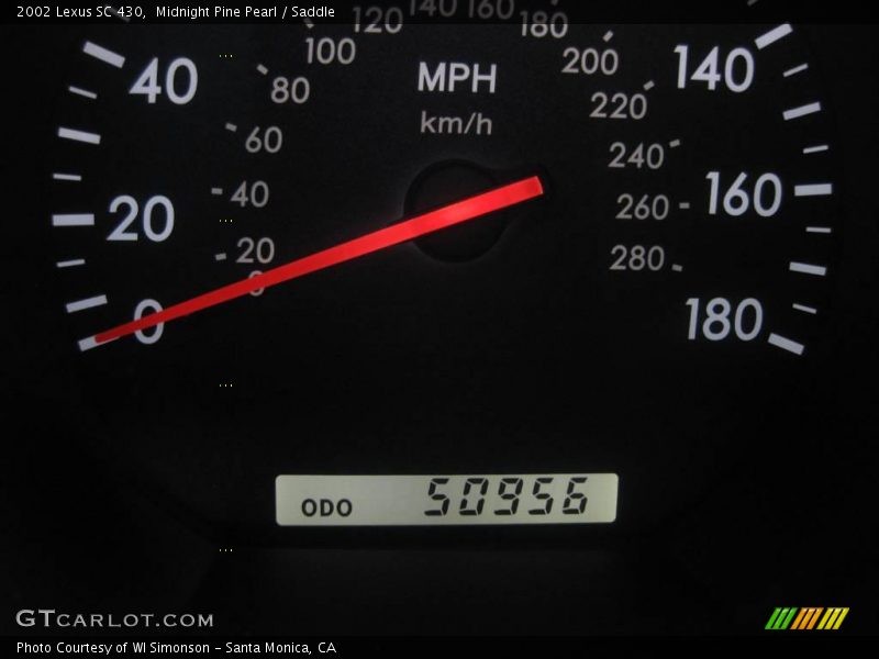 Midnight Pine Pearl / Saddle 2002 Lexus SC 430