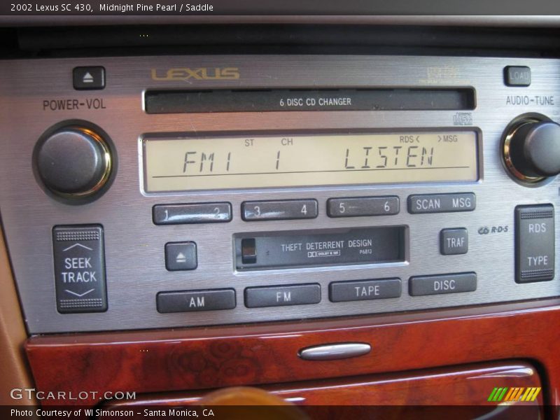 Midnight Pine Pearl / Saddle 2002 Lexus SC 430