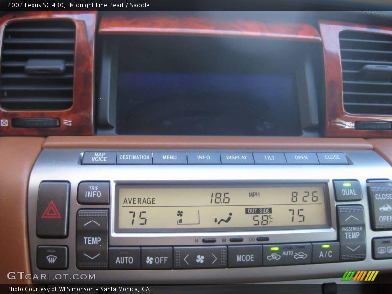 Midnight Pine Pearl / Saddle 2002 Lexus SC 430