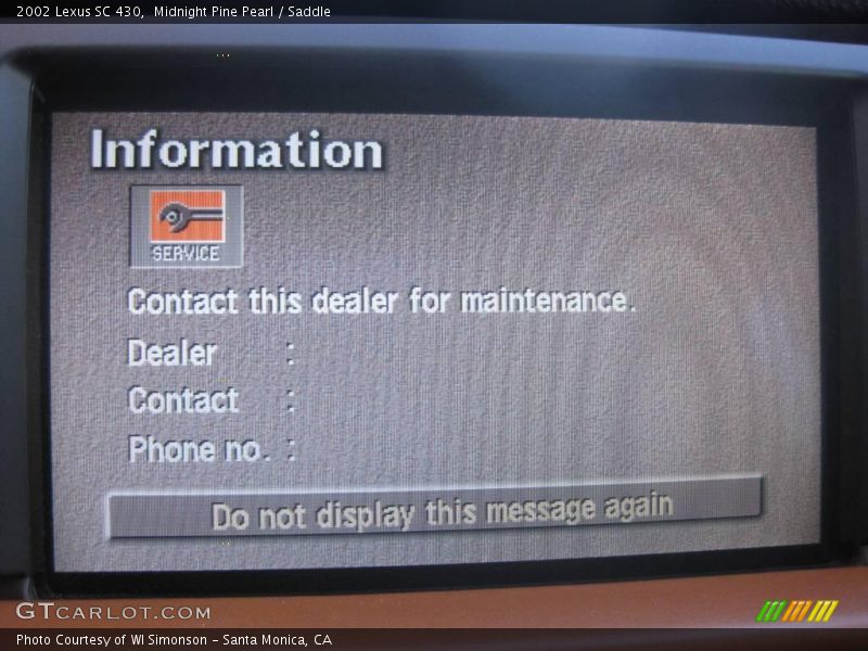 Midnight Pine Pearl / Saddle 2002 Lexus SC 430