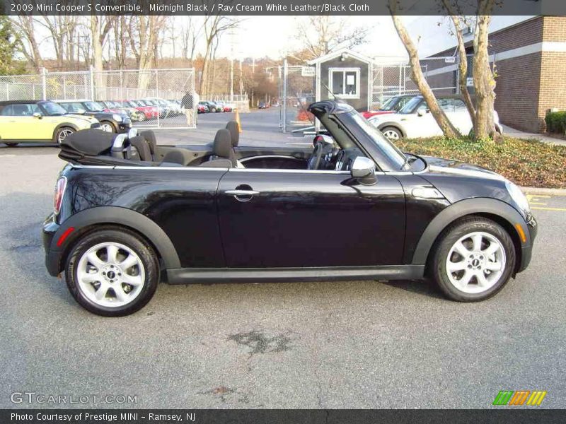 Midnight Black / Ray Cream White Leather/Black Cloth 2009 Mini Cooper S Convertible