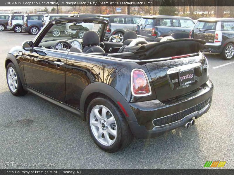 Midnight Black / Ray Cream White Leather/Black Cloth 2009 Mini Cooper S Convertible