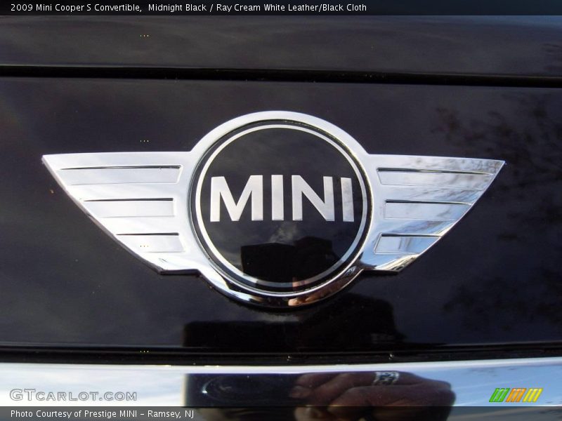 Midnight Black / Ray Cream White Leather/Black Cloth 2009 Mini Cooper S Convertible