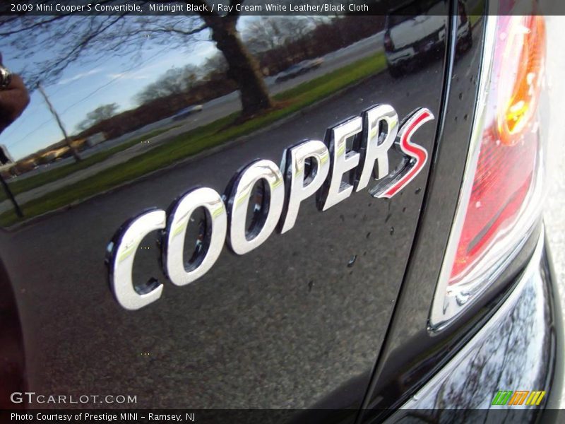 Midnight Black / Ray Cream White Leather/Black Cloth 2009 Mini Cooper S Convertible