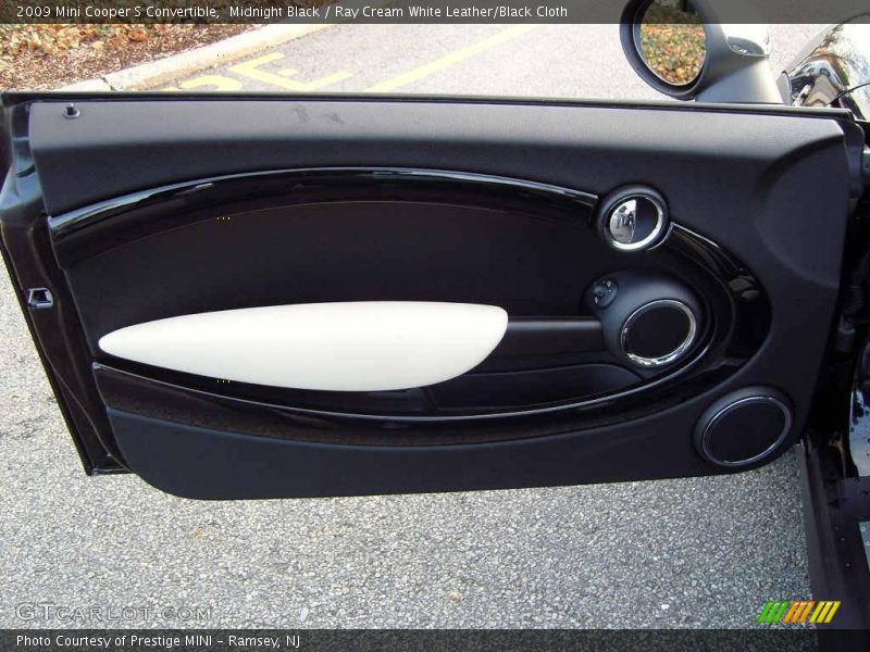 Midnight Black / Ray Cream White Leather/Black Cloth 2009 Mini Cooper S Convertible