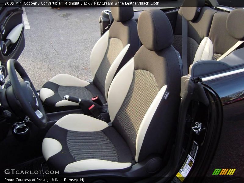 Midnight Black / Ray Cream White Leather/Black Cloth 2009 Mini Cooper S Convertible