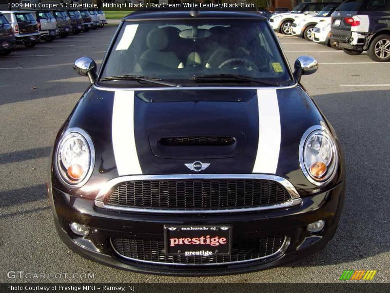 Midnight Black / Ray Cream White Leather/Black Cloth 2009 Mini Cooper S Convertible