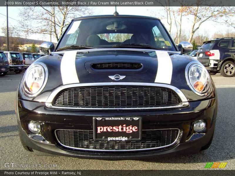 Midnight Black / Ray Cream White Leather/Black Cloth 2009 Mini Cooper S Convertible