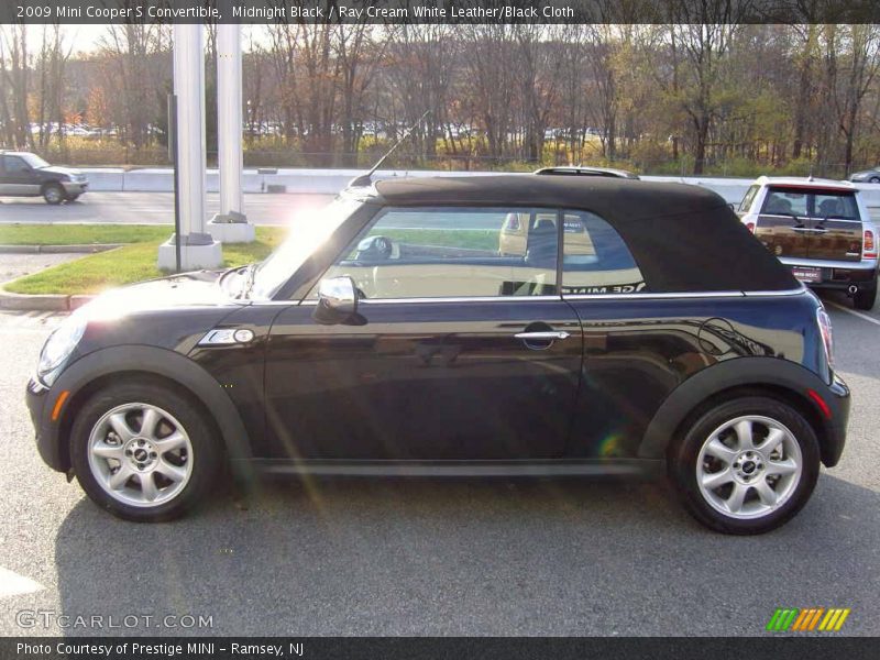 Midnight Black / Ray Cream White Leather/Black Cloth 2009 Mini Cooper S Convertible