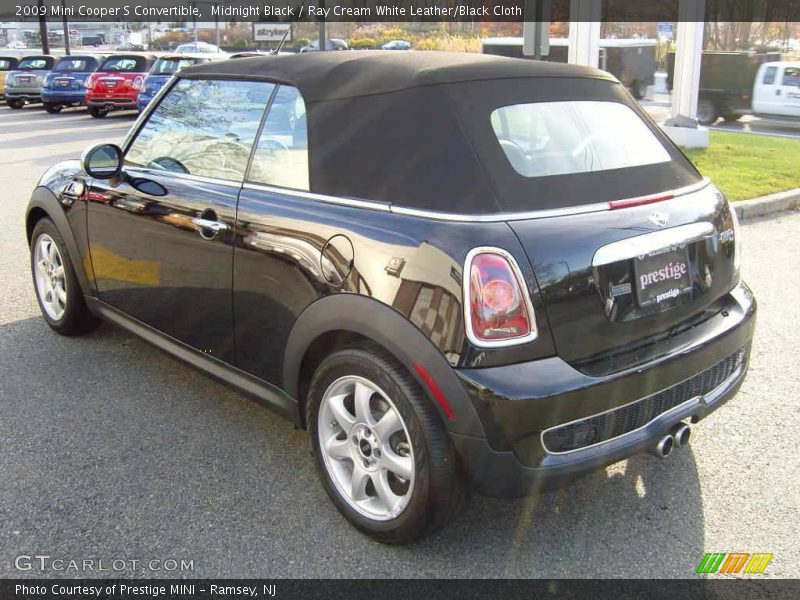 Midnight Black / Ray Cream White Leather/Black Cloth 2009 Mini Cooper S Convertible