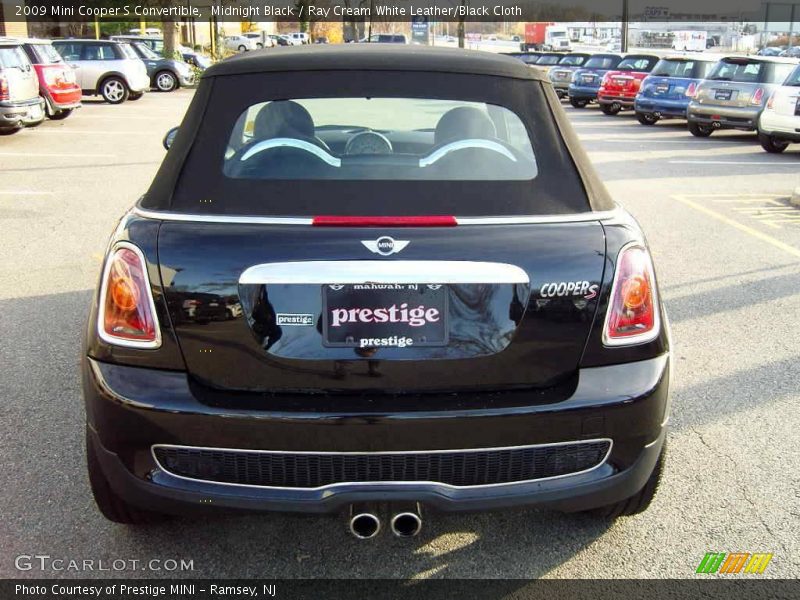 Midnight Black / Ray Cream White Leather/Black Cloth 2009 Mini Cooper S Convertible