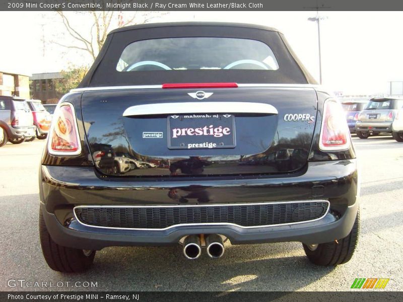 Midnight Black / Ray Cream White Leather/Black Cloth 2009 Mini Cooper S Convertible