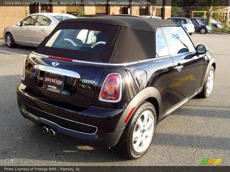 Midnight Black / Ray Cream White Leather/Black Cloth 2009 Mini Cooper S Convertible