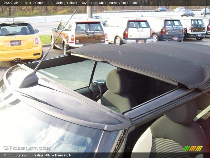 Midnight Black / Ray Cream White Leather/Black Cloth 2009 Mini Cooper S Convertible