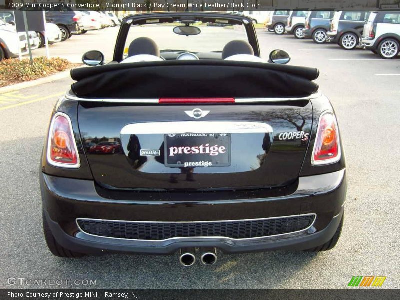 Midnight Black / Ray Cream White Leather/Black Cloth 2009 Mini Cooper S Convertible