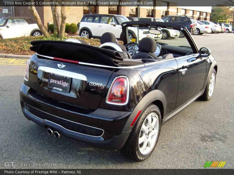Midnight Black / Ray Cream White Leather/Black Cloth 2009 Mini Cooper S Convertible