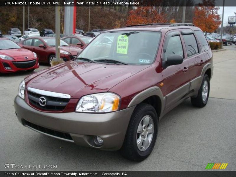Merlot Pearl Metallic / Medium Pebble Beige 2004 Mazda Tribute LX V6 4WD