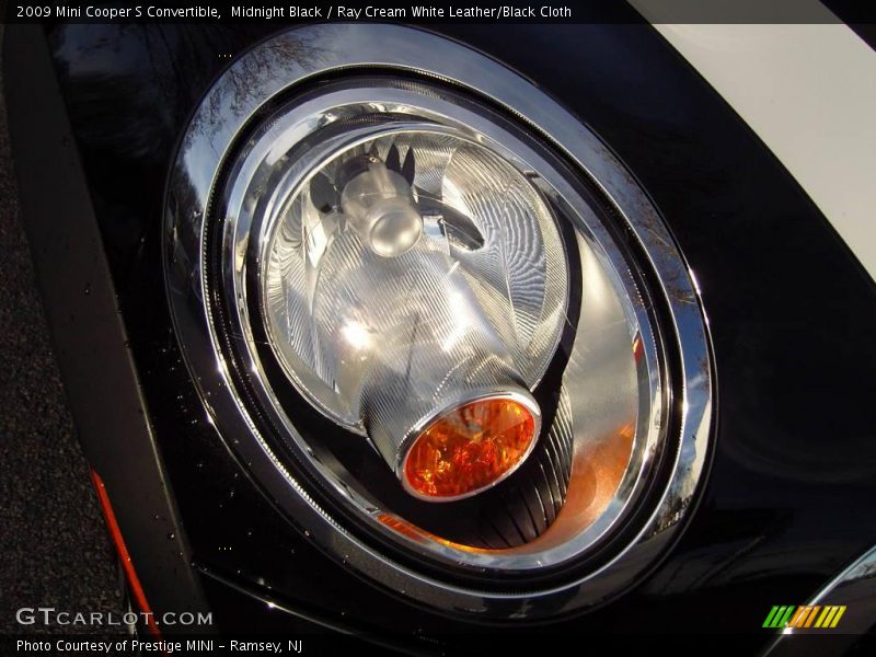 Midnight Black / Ray Cream White Leather/Black Cloth 2009 Mini Cooper S Convertible