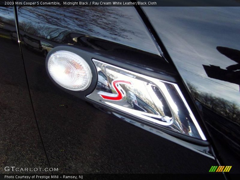 Midnight Black / Ray Cream White Leather/Black Cloth 2009 Mini Cooper S Convertible