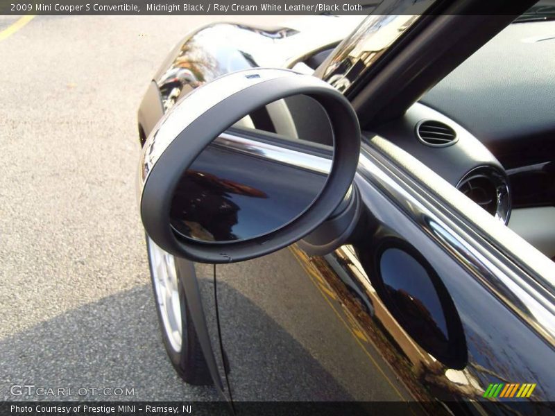 Midnight Black / Ray Cream White Leather/Black Cloth 2009 Mini Cooper S Convertible