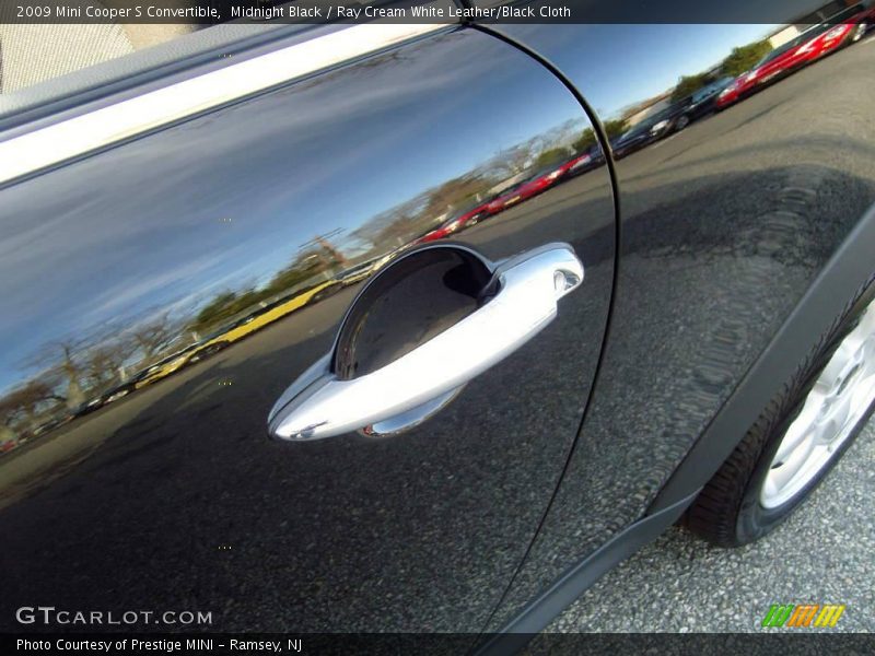 Midnight Black / Ray Cream White Leather/Black Cloth 2009 Mini Cooper S Convertible