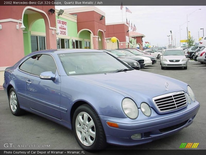 Quartz Blue Metallic / Ash 2002 Mercedes-Benz CLK 320 Coupe