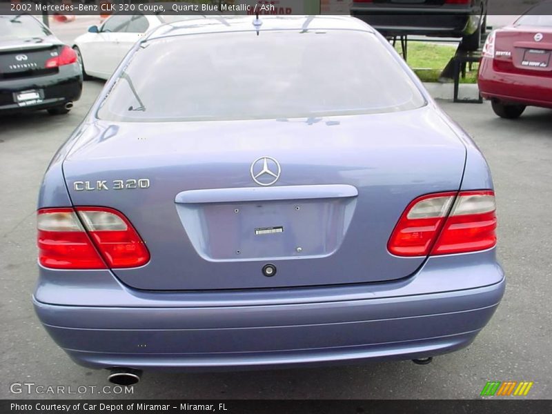 Quartz Blue Metallic / Ash 2002 Mercedes-Benz CLK 320 Coupe