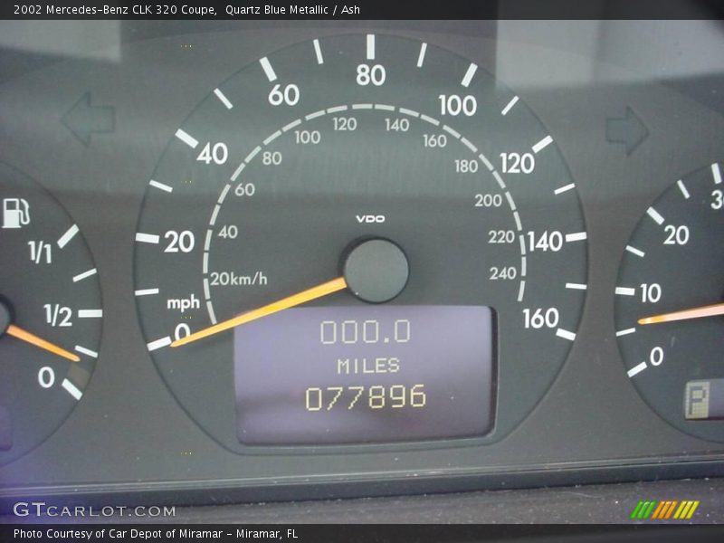 Quartz Blue Metallic / Ash 2002 Mercedes-Benz CLK 320 Coupe