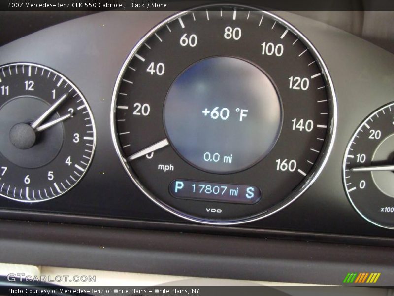 Black / Stone 2007 Mercedes-Benz CLK 550 Cabriolet