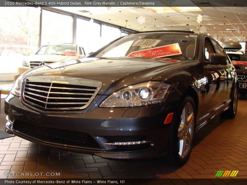 Flint Grey Metallic / Cashmere/Savanna 2010 Mercedes-Benz S 400 Hybrid Sedan