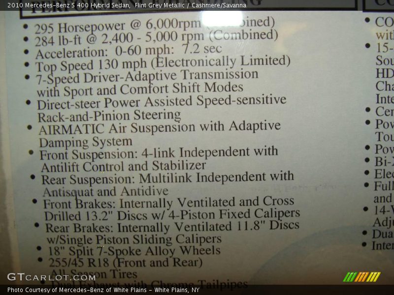 Flint Grey Metallic / Cashmere/Savanna 2010 Mercedes-Benz S 400 Hybrid Sedan