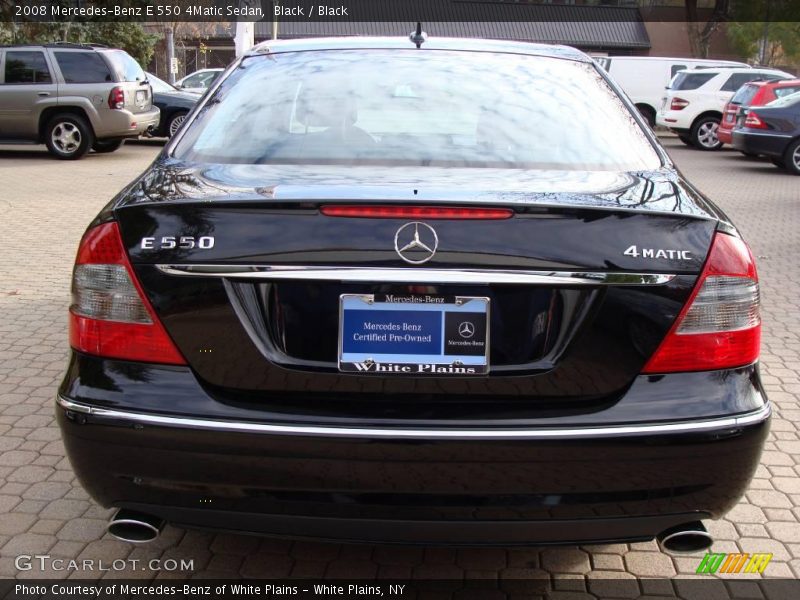Black / Black 2008 Mercedes-Benz E 550 4Matic Sedan