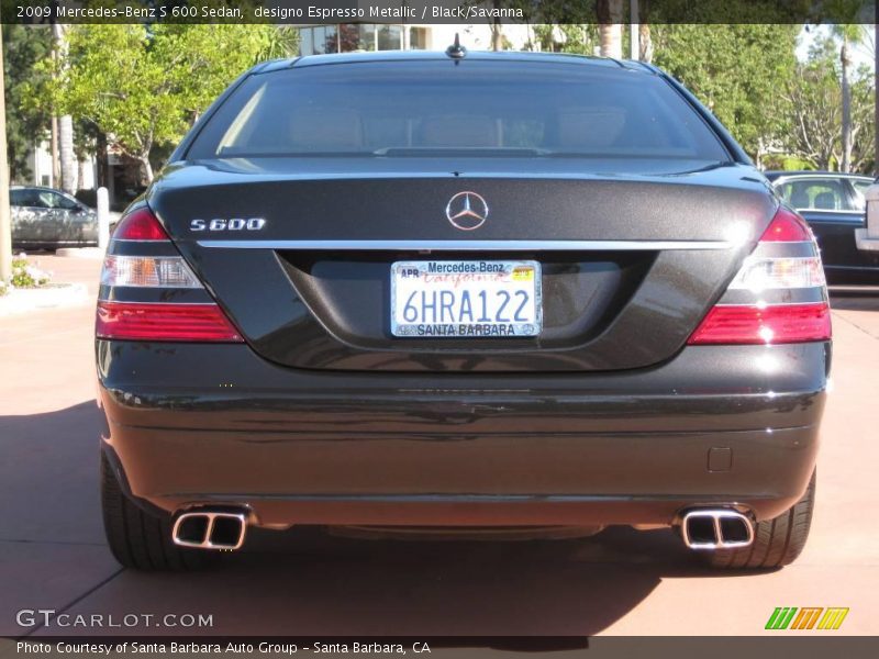 designo Espresso Metallic / Black/Savanna 2009 Mercedes-Benz S 600 Sedan