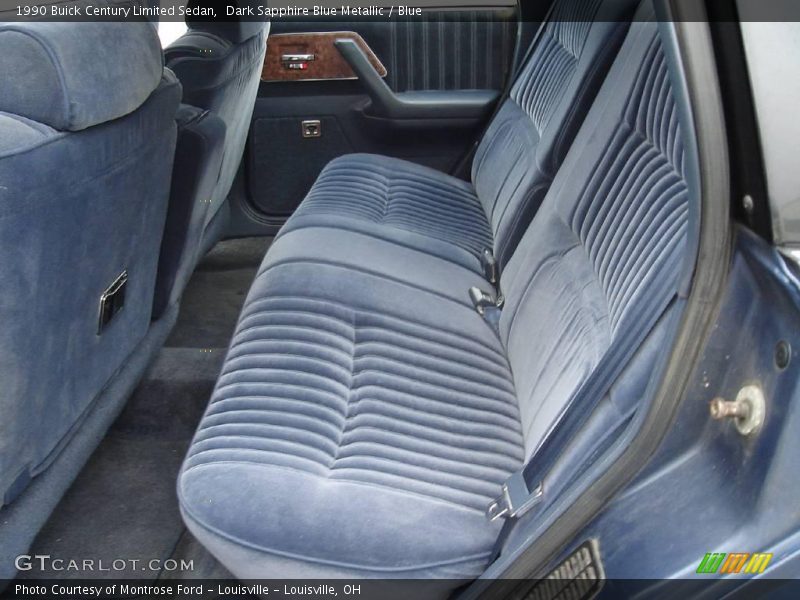 Dark Sapphire Blue Metallic / Blue 1990 Buick Century Limited Sedan