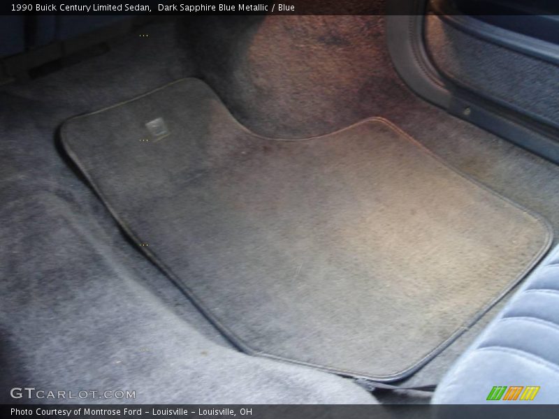 Dark Sapphire Blue Metallic / Blue 1990 Buick Century Limited Sedan