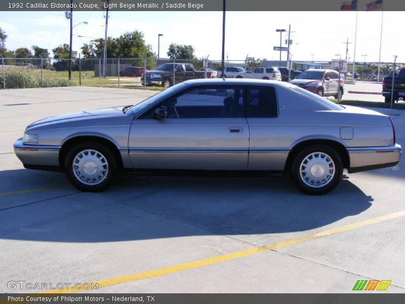 Light Beige Metallic / Saddle Beige 1992 Cadillac Eldorado Coupe