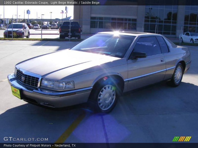 Light Beige Metallic / Saddle Beige 1992 Cadillac Eldorado Coupe