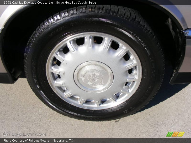 Light Beige Metallic / Saddle Beige 1992 Cadillac Eldorado Coupe