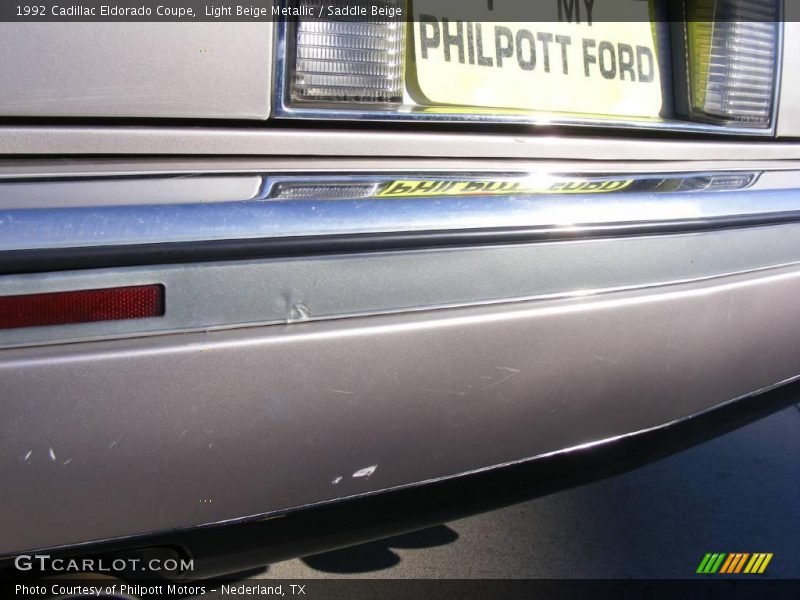 Light Beige Metallic / Saddle Beige 1992 Cadillac Eldorado Coupe