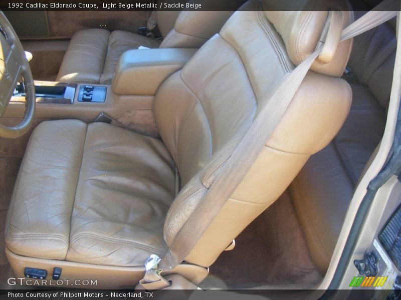 Light Beige Metallic / Saddle Beige 1992 Cadillac Eldorado Coupe