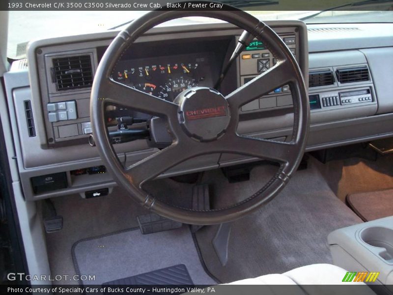 Black / Pewter Gray 1993 Chevrolet C/K 3500 C3500 Silverado Crew Cab