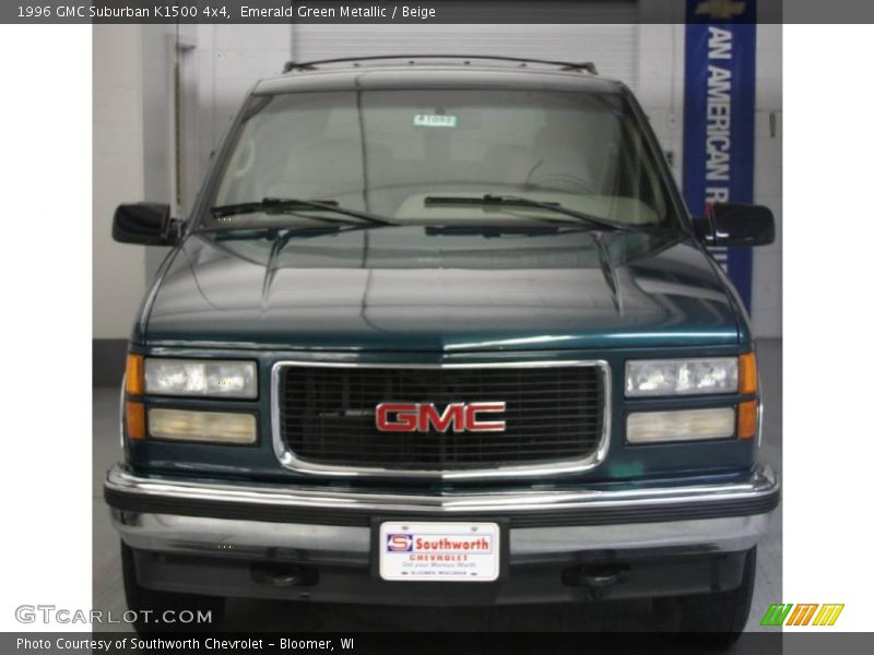 Emerald Green Metallic / Beige 1996 GMC Suburban K1500 4x4