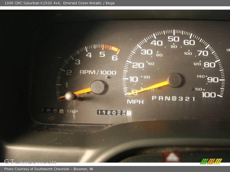 Emerald Green Metallic / Beige 1996 GMC Suburban K1500 4x4